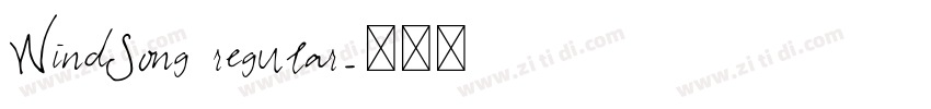 WindSong regular字体转换